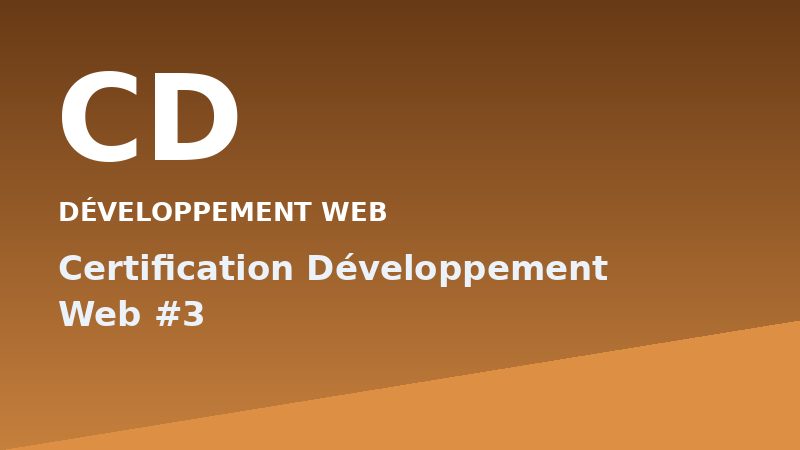 Certification Développement Web #3