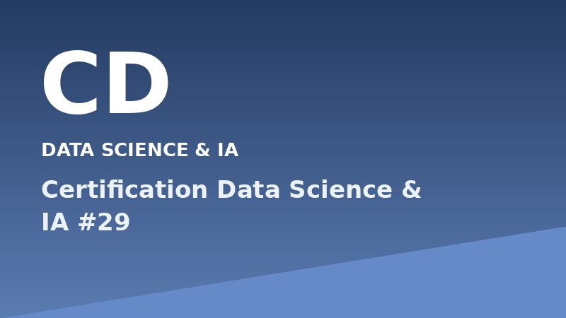 Certification Data Science & IA #29