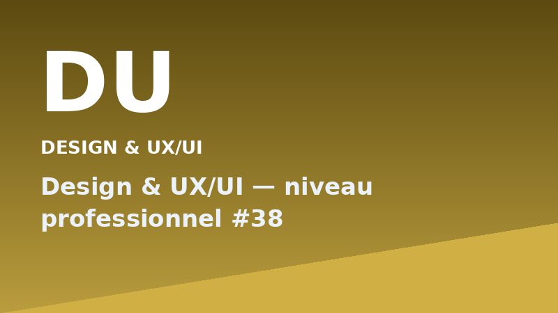 Design & UX/UI — niveau professionnel #38