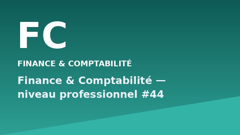 Finance & Comptabilité — niveau professionnel #44