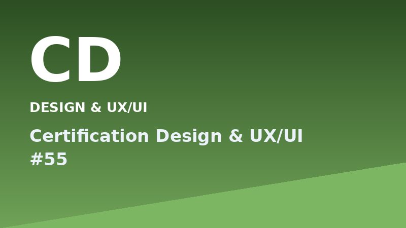 Certification Design & UX/UI #55