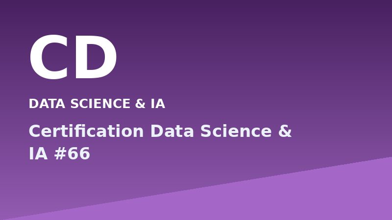 Certification Data Science & IA #66