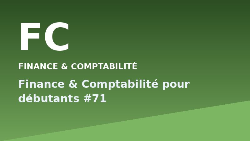 Finance & Comptabilité pour débutants #71