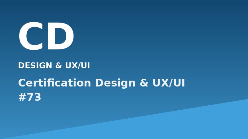 Certification Design & UX/UI #73
