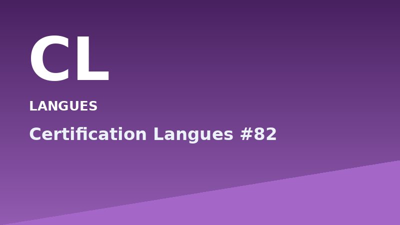 Certification Langues #82
