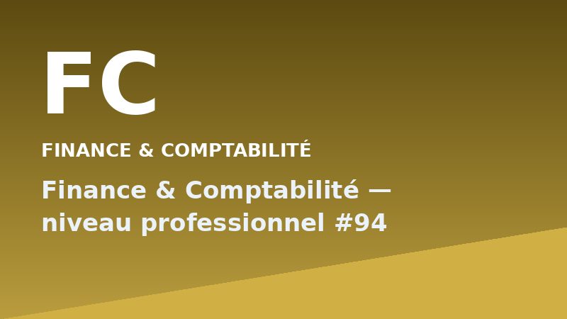 Finance & Comptabilité — niveau professionnel #94
