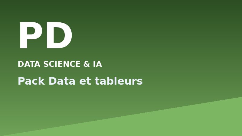 Pack Data et tableurs