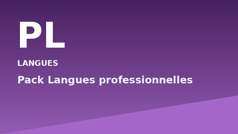 Pack Langues professionnelles