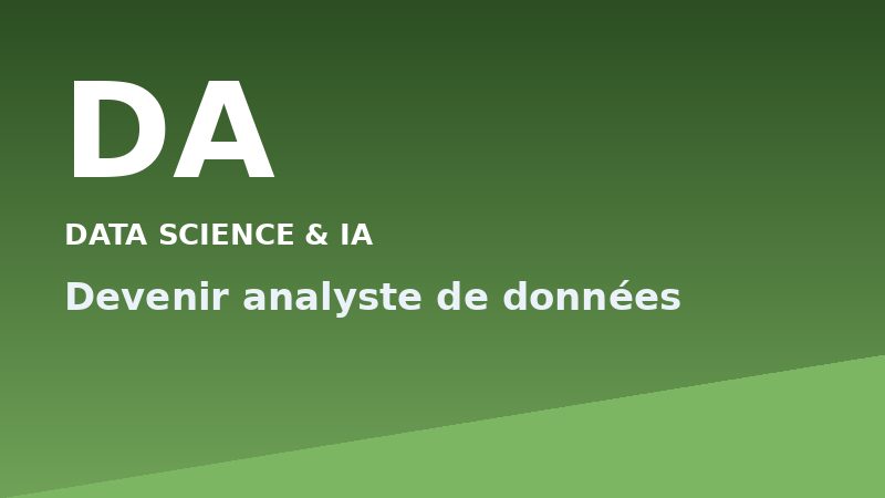 Devenir analyste de données
