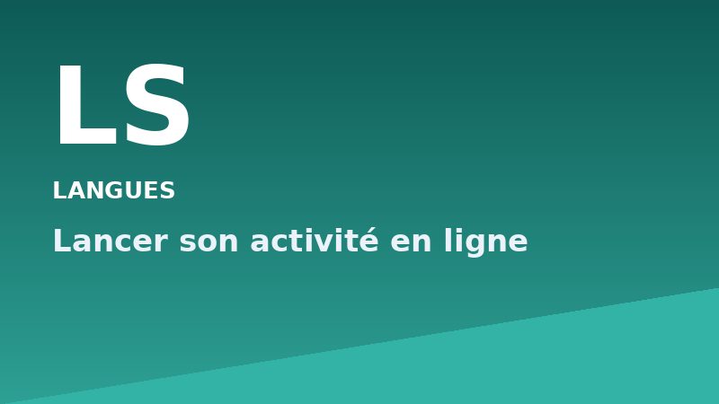 Lancer son activité en ligne